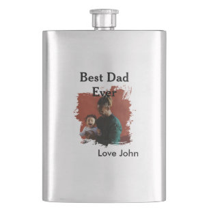 Petaca Mejor papá del mundo regalo de padre nombre simple
