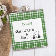 Mejor Personalizado Golfer Green Plaid