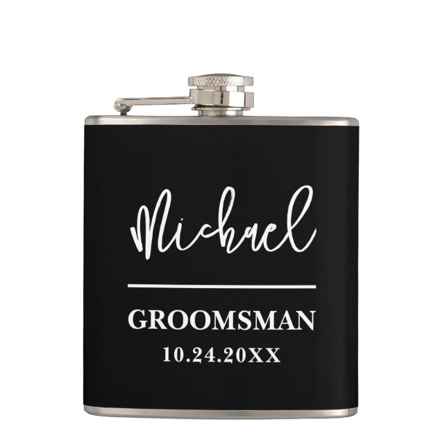 Petaca Mejor regalo para hombre de Groomsmen personalizad (Anverso)