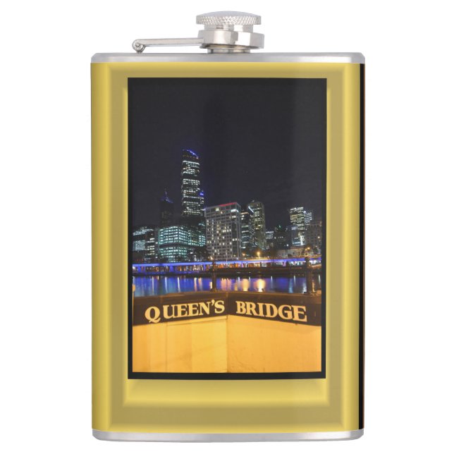 Petaca Melbourne Australia CBD Luces nocturnas (Anverso)