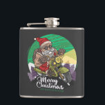 Petaca Merry Christmas Biker Santa<br><div class="desc">Merry Christmas Biker Santa Flask Estar preparado y discreto con un matraz Liquid Courage™ personalizado. ¡Un regalo único e ideal para bodas,  cumpleaños y eventos especiales!</div>
