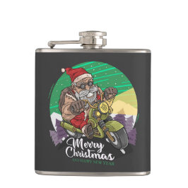 Petaca Merry Christmas Biker Santa