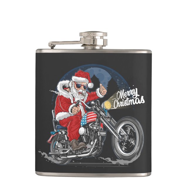 Petaca Merry Christmas Biker Santa Flask (Anverso)