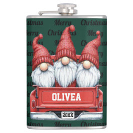 Petaca Merry Christmas Gnomes in Truck