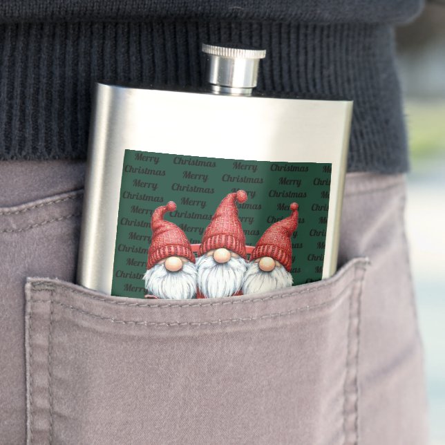 Petaca Merry Christmas Gnomes in Truck (In Situ)