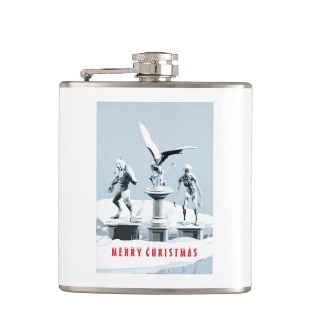 Petaca Merry Christmas. Monster ice sculptures (Anverso)