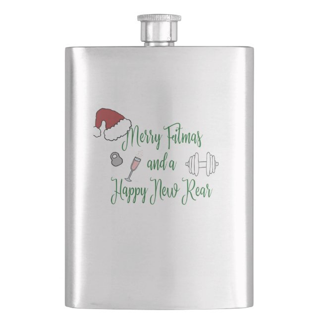 Petaca Merry Fitmas y un nuevo trasero feliz (Anverso)