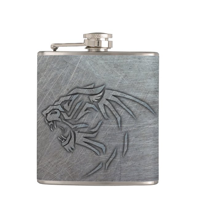 Petaca Metal del animal salvaje tribal (Anverso)