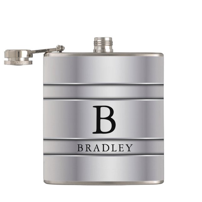 Petaca metal plateado (Abierto)