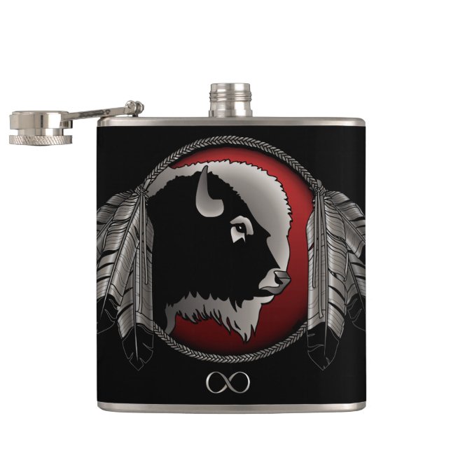Petaca Metis Flask Personalizado Spirit Buffalo Metis Fla (Abierto)