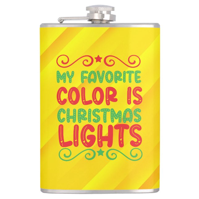 Petaca Mi color favorito son las luces Navidades (Anverso)