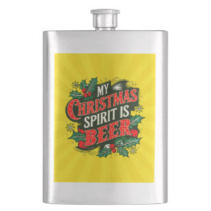 Petaca Mi espíritu de Navidad es cerveza-89379