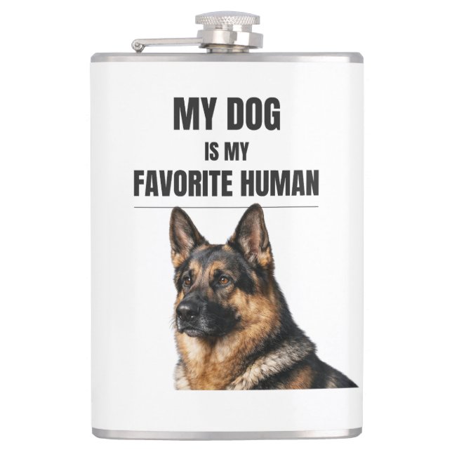 Petaca Mi perro es mi humano favorito (Anverso)