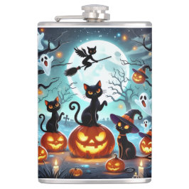 Petaca Midnight Magic: Black Cats & Pumpkins Halloween 