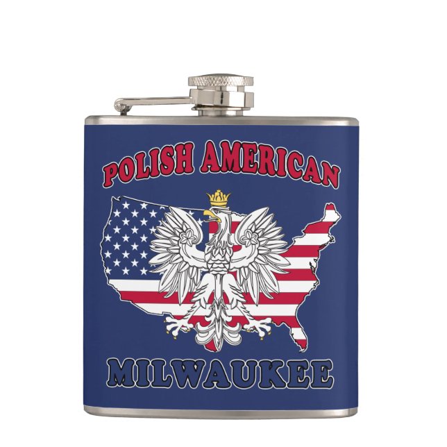 Petaca Milwaukee Wisconsin Polaco (Anverso)