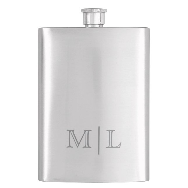 Petaca Minimalist Groomsman Gift Monogrammed (Anverso)