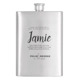 Petaca Mínimo guión personalizado BRIDAL PARTY Hip Flask