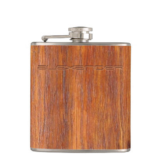 Petaca Mirada de madera con nombre grabado personalizado