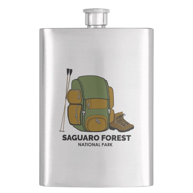 Petaca Mochila del Parque Nacional del Bosque de Saguaro (Anverso)