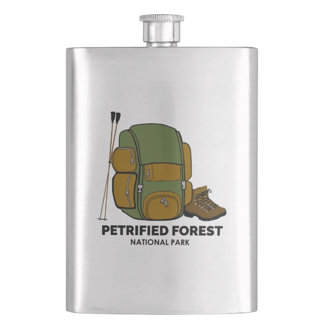 Petaca Mochila del Parque Nacional del Bosque Petrificado (Anverso)