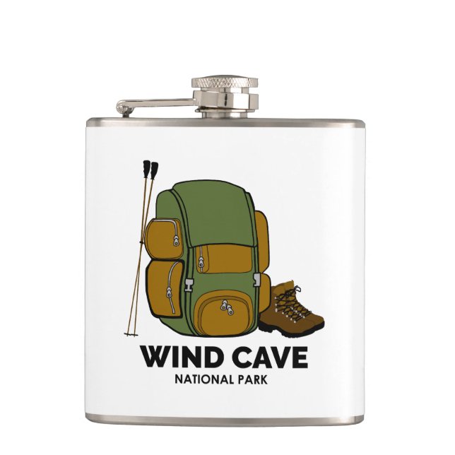 Petaca Mochila del parque nacional Wind Cave (Anverso)