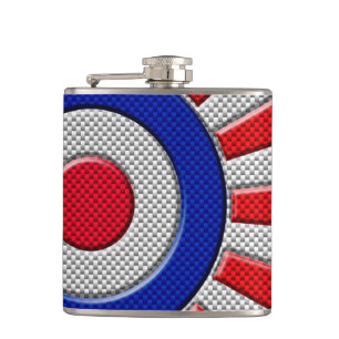Petaca Mod Roundel Asian Sunburst en estilo de fibra de c