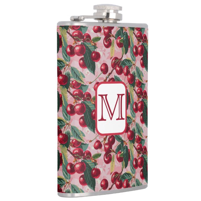 Petaca Moda 'Cherry Pop' rosado monogramado (Derecha)
