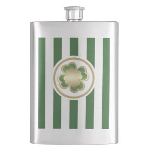 Petaca Moda clásica golosa suerte shamrock rayas verdes