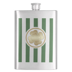 Petaca Moda clásica golosa suerte shamrock rayas verdes