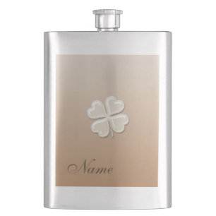 Petaca Moda clásica perla suerte shamrock personalizado