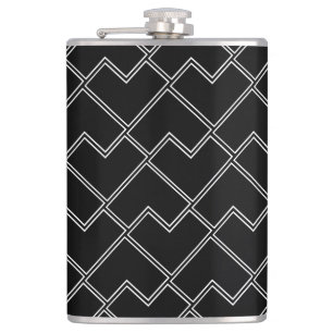 Petaca Moda De Moda Geométrica Negro Y Blanco