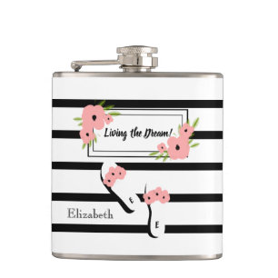 PETACA MODA FLASK_ " QUE VIVE" EL _PINK IDEAL