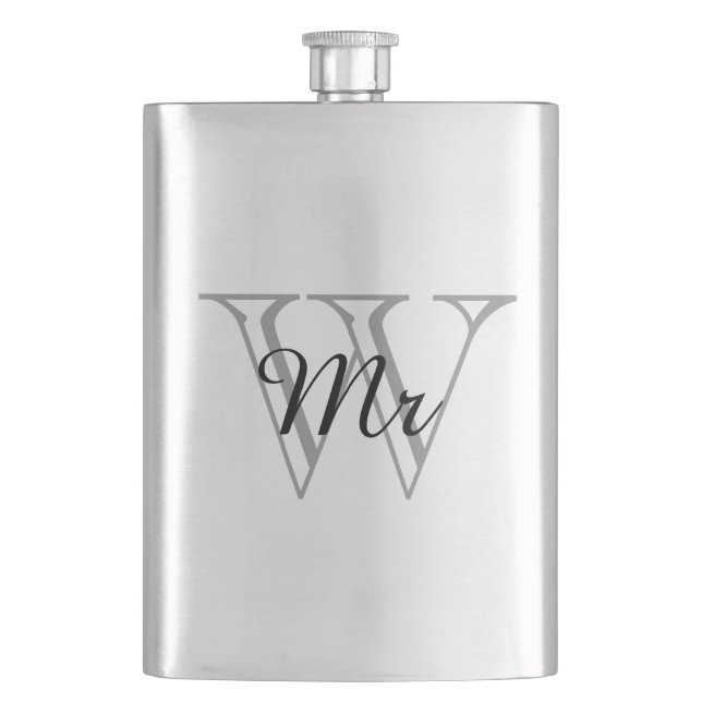 Petaca MODA FLASK_ " Sr." EN MONOGRAMA (Anverso)