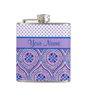 Petaca Moda Hip Flask para personalizar: Mauve, azul