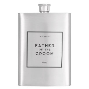 Petaca Moda Mínimo Monocromo Francés Padre Del Groom
