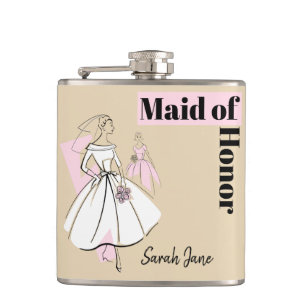 Petaca Moda Novia Maleta Neutral de nombre de honor