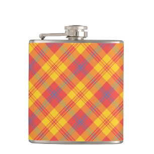 Petaca Moda Rojo brillante, Amarillo y azulado matraz de