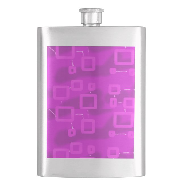 Petaca Moda Rosa Geométrico Futurista (Anverso)