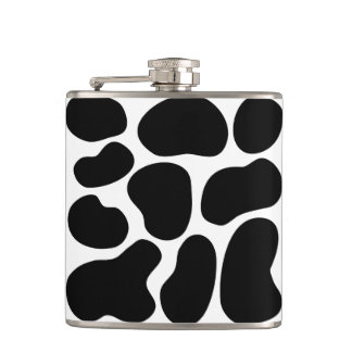 Petaca Modelo blanco y negro de la impresión de la vaca