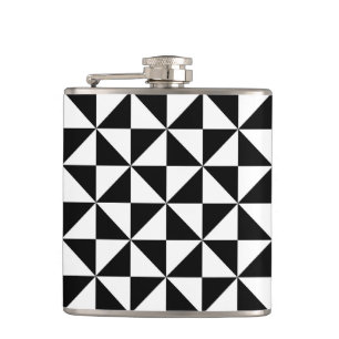 Petaca Modelo blanco y negro del triángulo