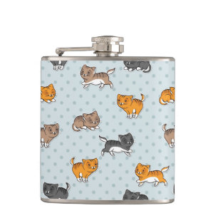 Petaca modelo con los gatos divertidos