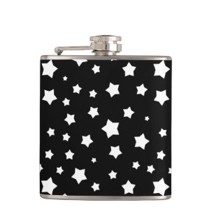 Petaca Modelo de estrellas blanco y negro