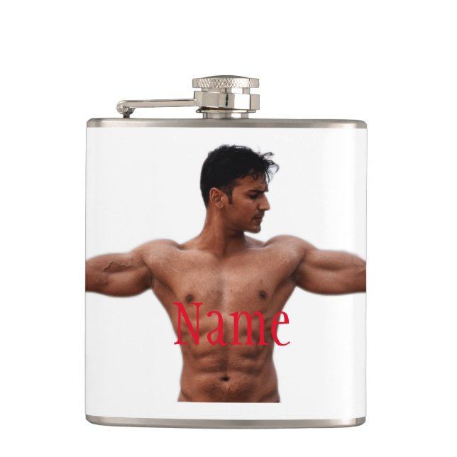 Petaca Modelo de fitness masculino Thunder_Cove (Anverso)