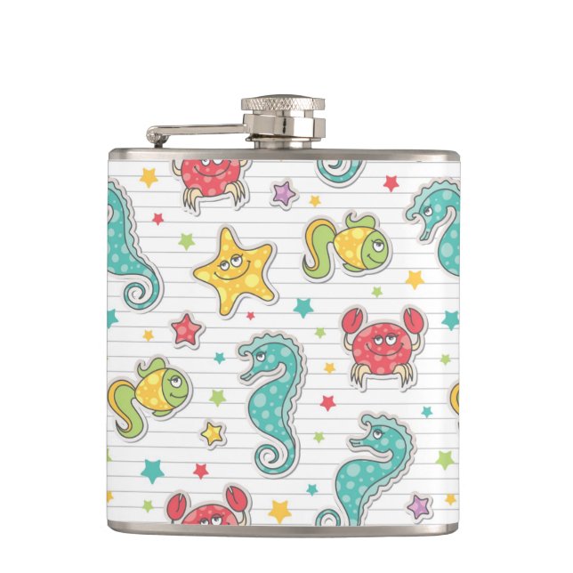 Petaca modelo de las criaturas del mar (Anverso)