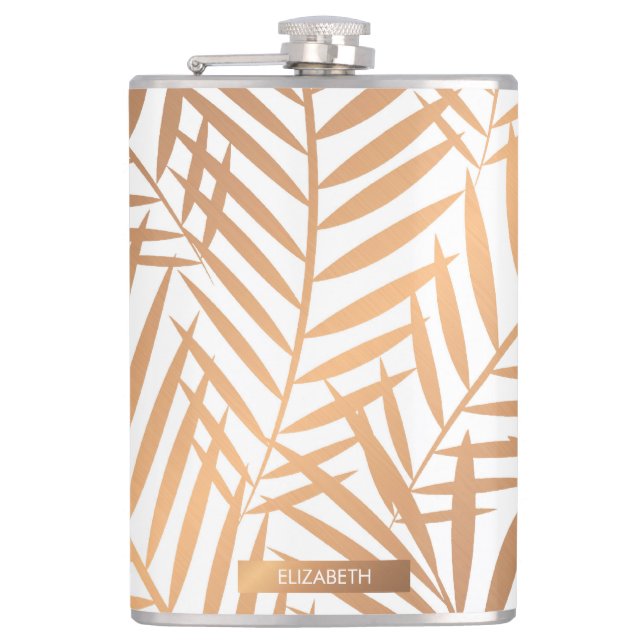Petaca Modelo de oro de la hoja de la palmera (Anverso)