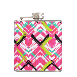 Petaca Modelo de zigzag rosado dibujado mano
