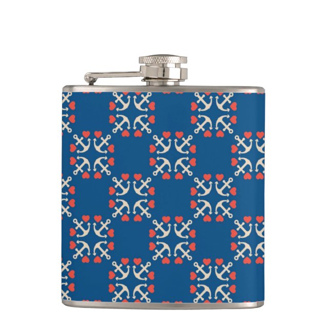 Petaca Modelo del ancla y del corazón (Anverso)