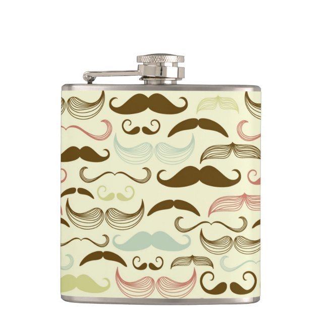 Petaca Modelo del bigote, estilo retro 4 (Anverso)