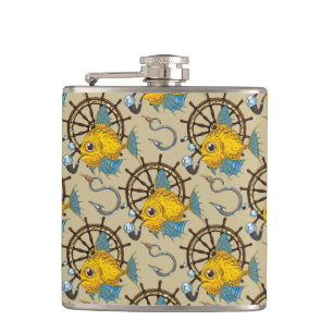 Petaca Modelo del capitán de mar pescado