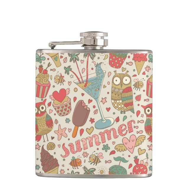 Petaca Modelo del verano con helado (Anverso)